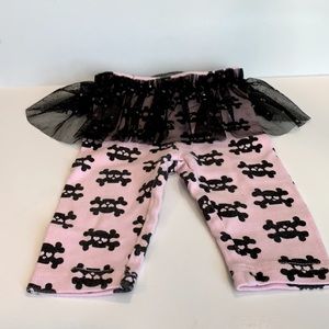 ♥️Little Beginning leggings with attached TuTu Sz 6 months